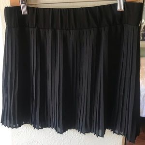 Cop Copine Black & Nave Blue Sheer Pleaded Skirt